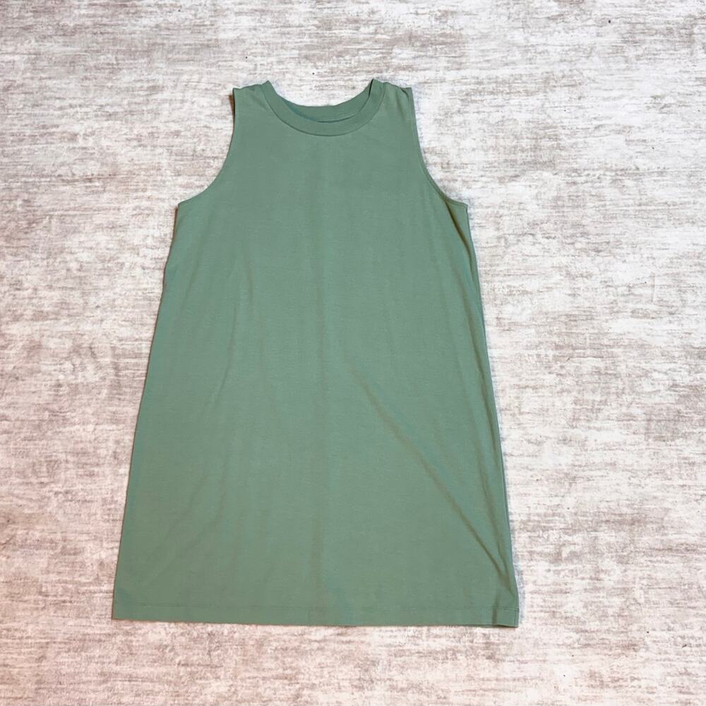 A New Day Women’s XL Green Dress Sleeveless Stretch Babydoll Office Casual Basic